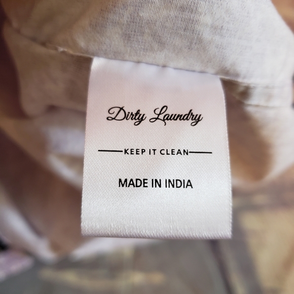 Dirty Laundry Mens Short Sleeve Button Shirt White Purple Leaf Pattern SZ XL - Picture 8 of 8